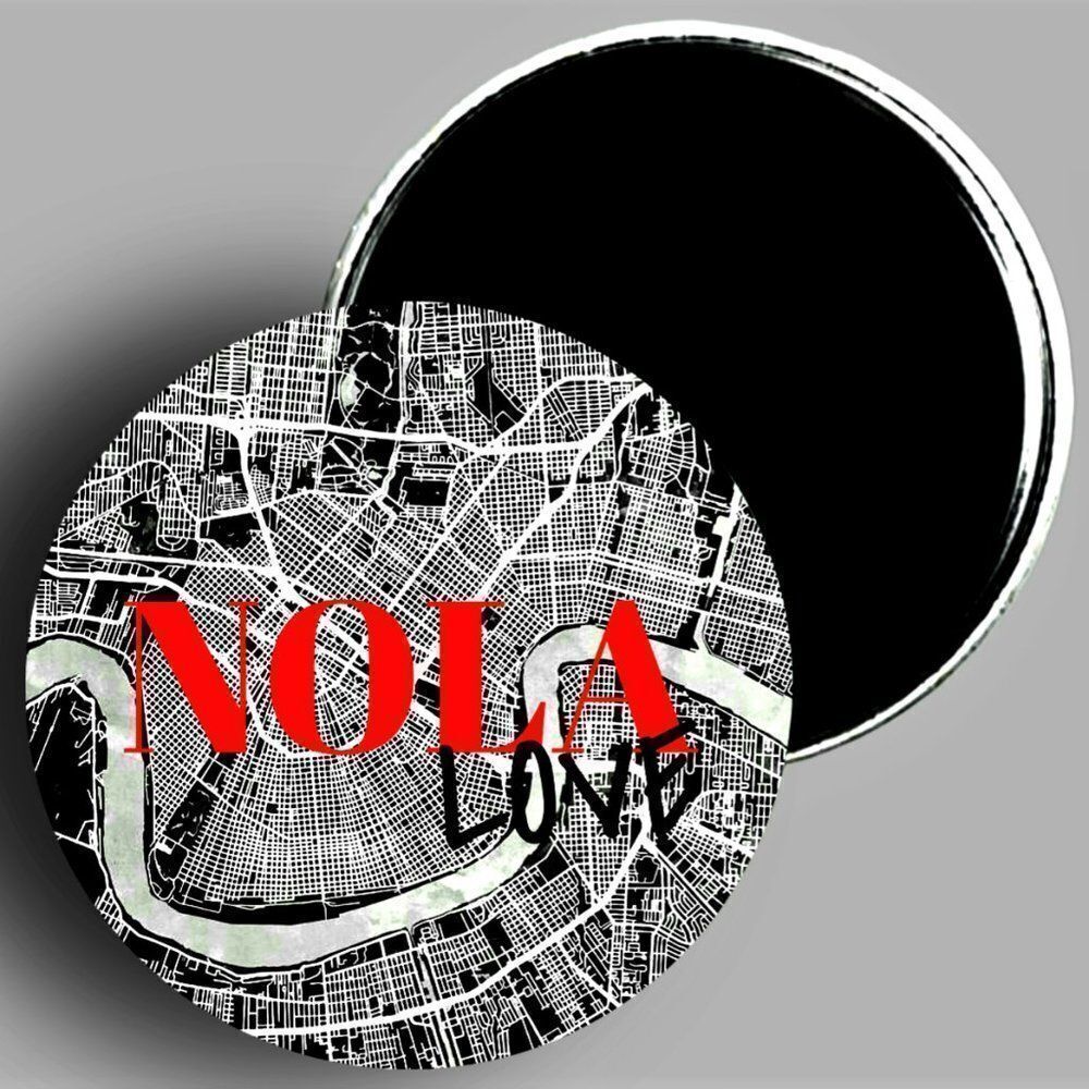 New Orleans Map Fridge Magnet